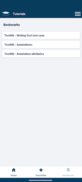 Automation Academy Android App Bookmarks UI