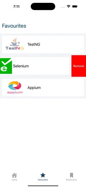 Automation Academy Android App Favourites UI