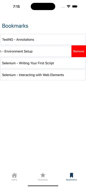 Automation Academy Android App Bookmarks UI