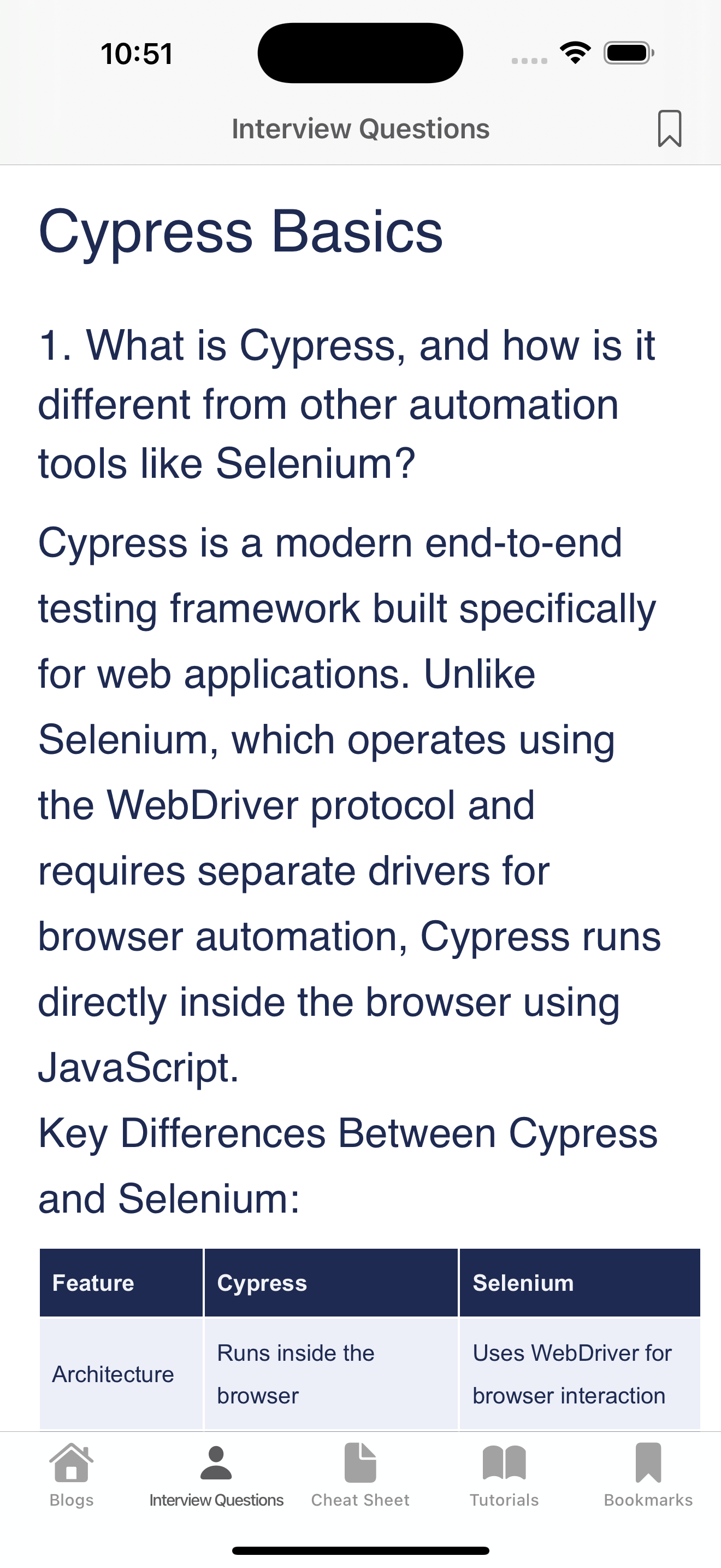Cypress Automation Guide iOS App
