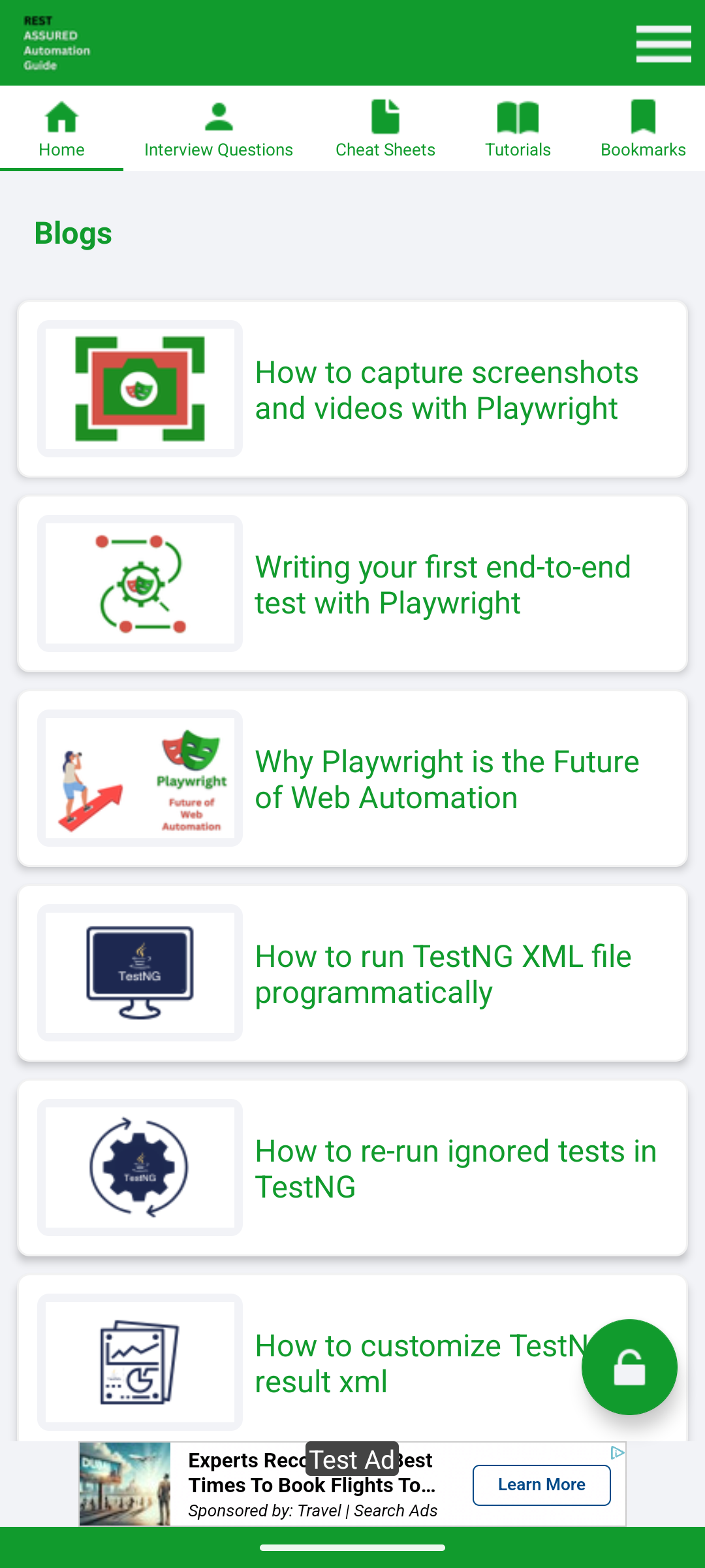 Rest-Assured Automation Guide Android App