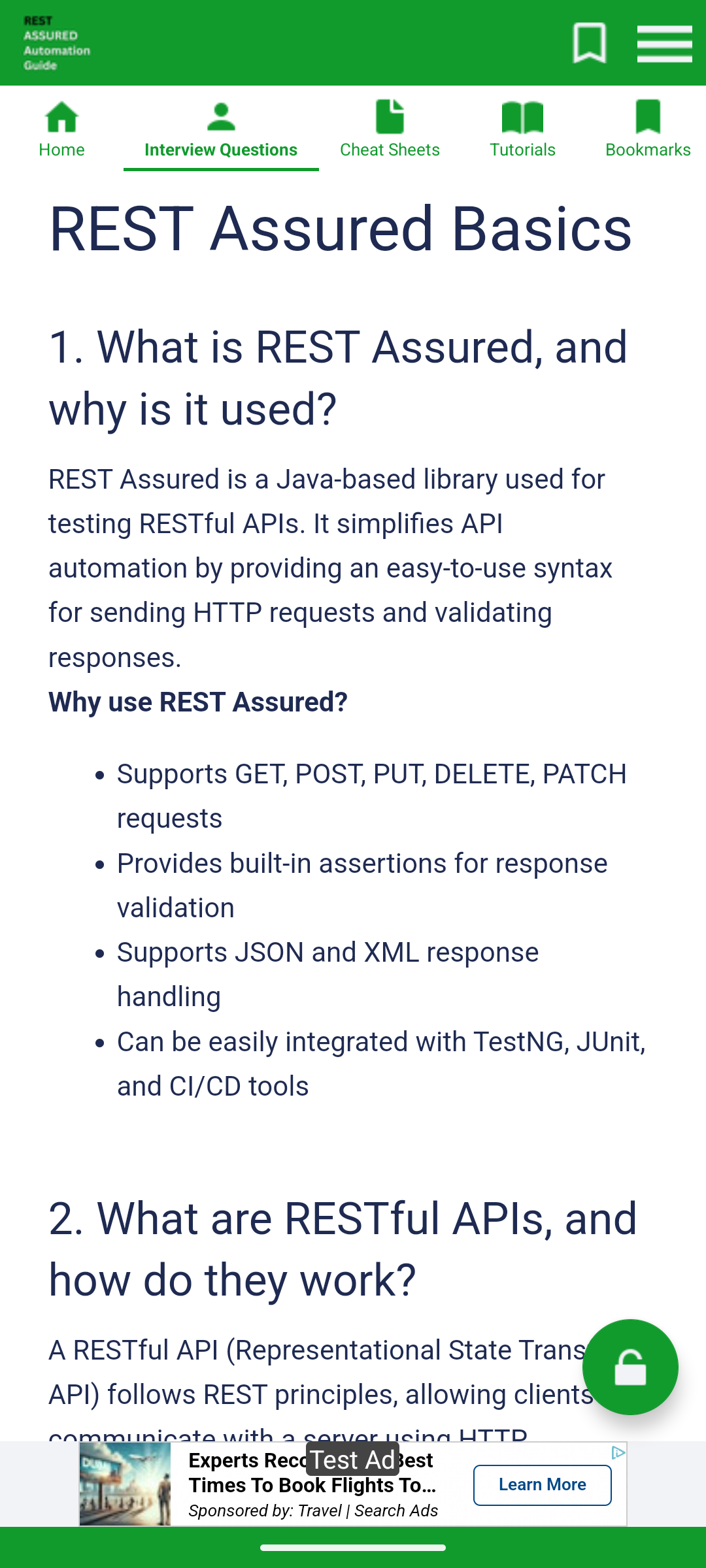 Rest-Assured Automation Guide Android App