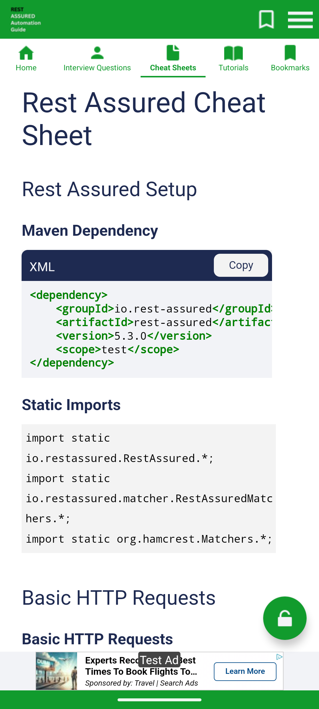 Rest-Assured Automation Guide Android App