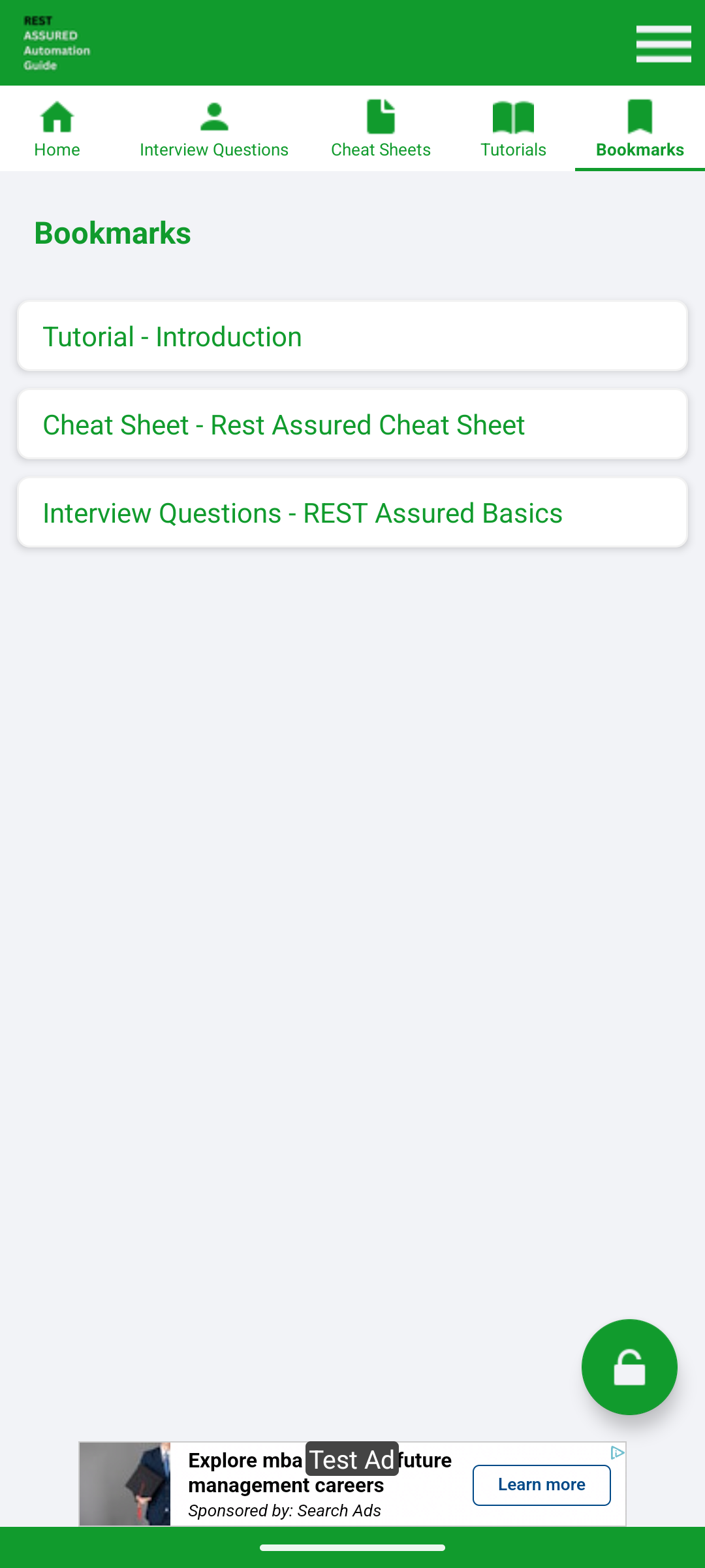 Rest-Assured Automation Guide Android App