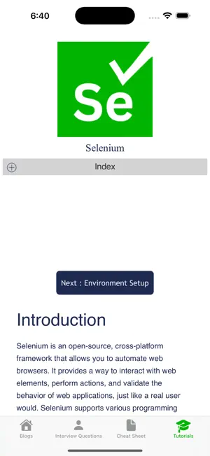 Selenium Automation Guide iOS App