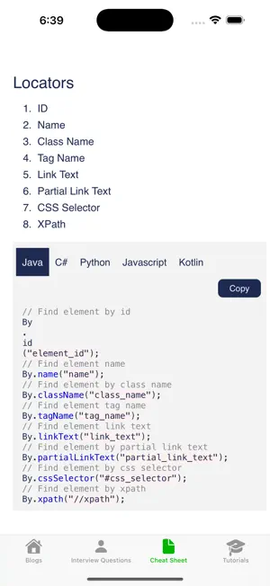 Selenium Automation Guide iOS App
